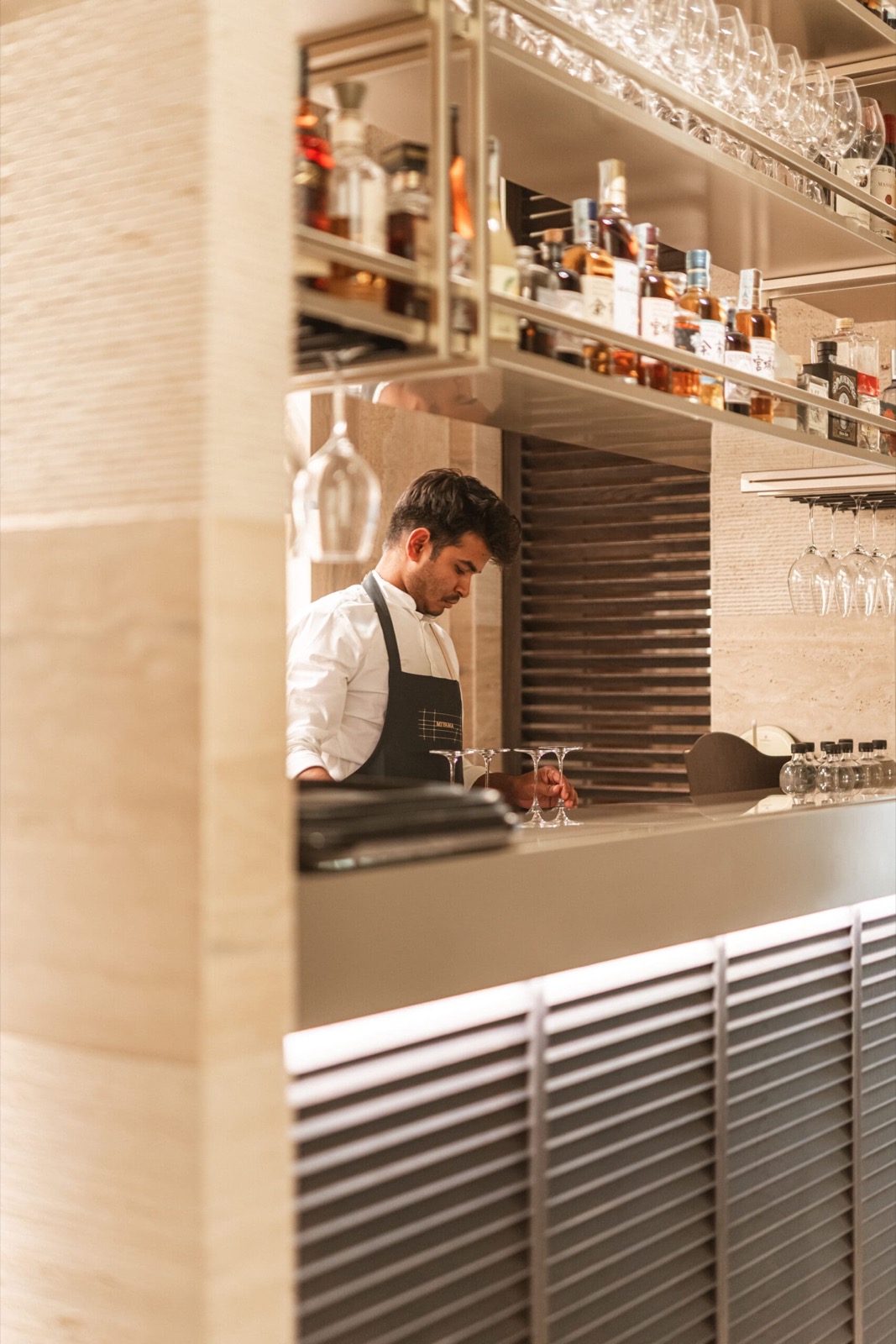 Il bancone e la selezione di distillati