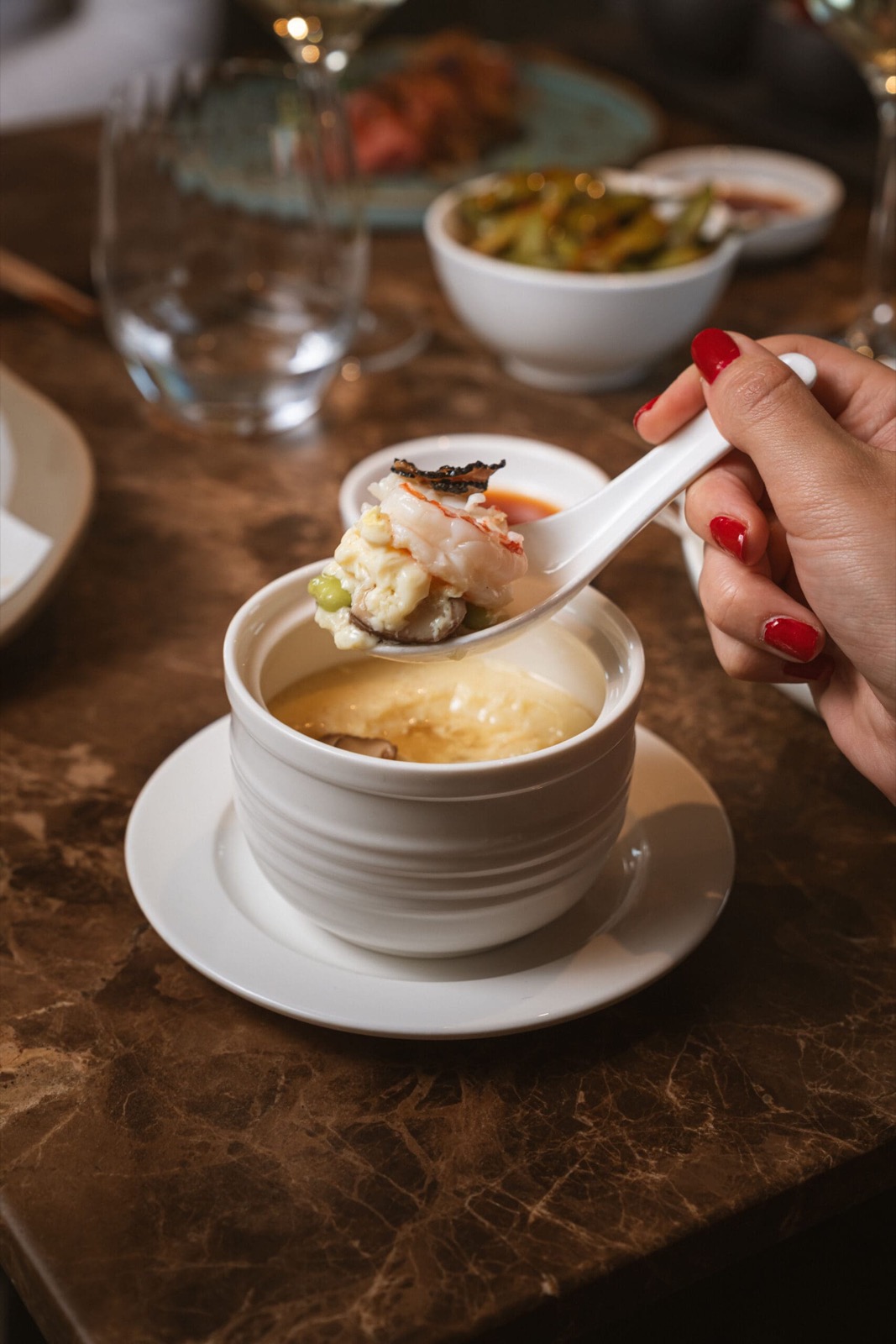 Budino salato di uova al vapore