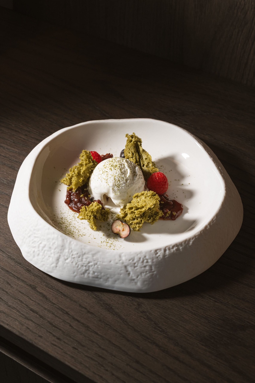 Dessert creativo con accento orientale