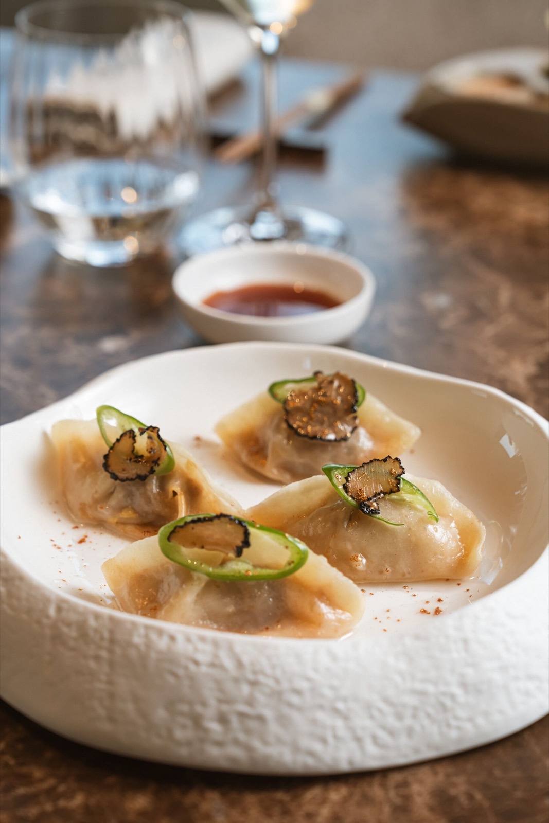 Ravioli di manzo Wagyu al vapore